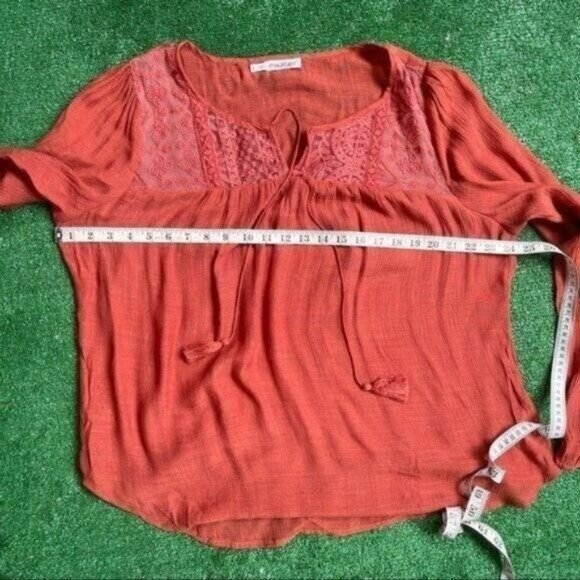 Maurices Burnt Orange Plus Size Long Sleeve Top - Picture 9 of 12